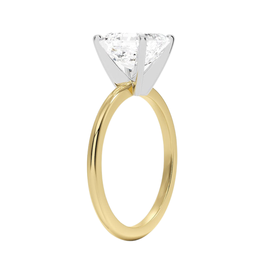 1 TO 5 CT Lab Grown Asscher Cut Diamond Solitaire Ring in 10K/14K/18K Gold | Elegant Four-Prong Setting | IGI Certified Lab Diamond