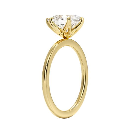 1 TO 5 CT Lab Grown Pear Cut Diamond Esme Perfect Fit Solitaire Ring in 10K/14K/18K Gold| Pooja Diamond | IGI Certified Lab Diamond