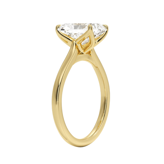 1 TO 5 CT Designer Radiant Cut Lab Grown Diamond Elodie Cathedral Solitaire Ring in 10K/14K/18K Gold | Pooja Diamond | IGI Certified Lab Diamond