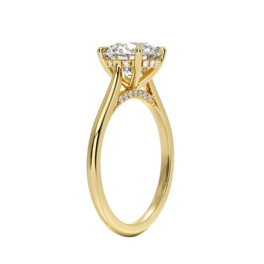 1 TO 5 CT Lab Grown Round Cut Diamond Ring in 10K/14K/18K Gold with Hidden Halo | Luxury Solitaire – Pooja Diamond | IGI Certified Lab Diamond