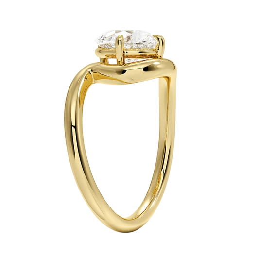 1 TO 5 CT Lab Grown Pear Cut Diamond Aire Solitaire Ring in 10K/14K/18K Gold | Pooja Diamonds|IGI Certified Lab Diamond
