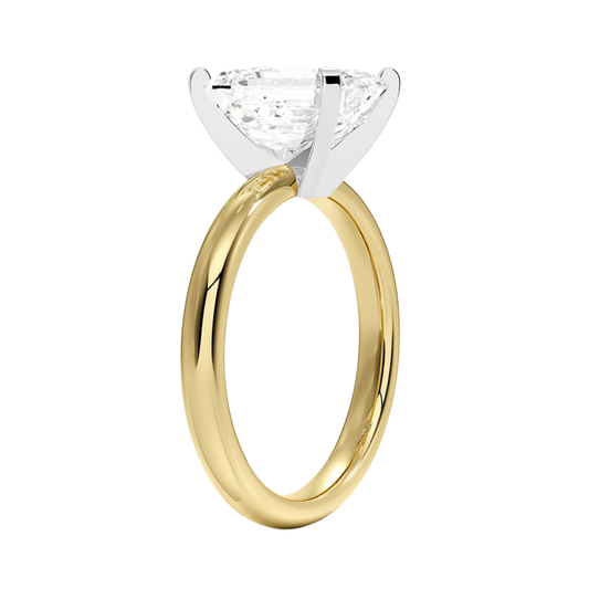 1 TO 5 CT Lab Grown Emerald Shape Diamond Solitaire Ring in 10K/14K/18K Gold | Classic Love Engagement Ring – Pooja Diamond | IGI Certified Lab Diamond