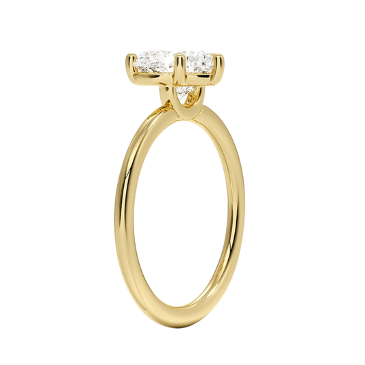 1 TO 5 CT Lab Grown Heart Cut Solitaire Diamond Ring in 10K/14K/18K Gold – Classic Basket Setting | Pooja Diamond | IGI Certified Lab Diamond