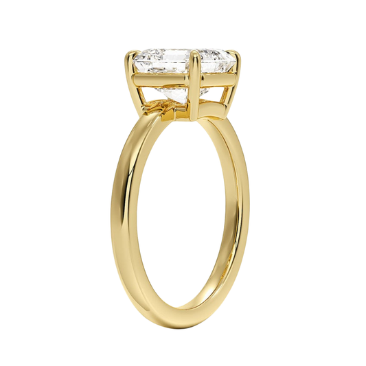 1 TO 5 CT Lab Grown Asscher Cut Diamond Solitaire Ring in 10K/14K/18K Gold | Classic Basket Setting – Pooja Diamond | IGI Certified Lab Diamond