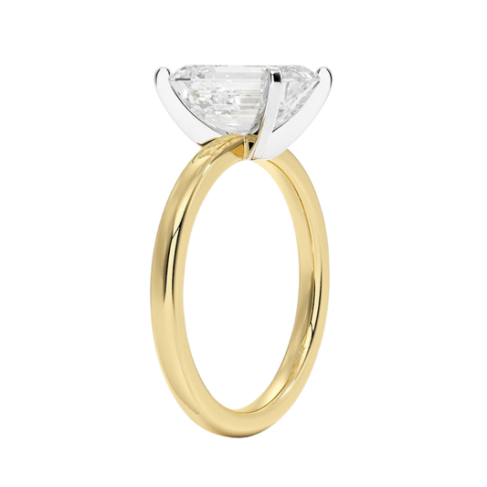 1 TO 5 CT Lab Grown Emerald Cut Diamond Solitaire Ring in 10K/14K/18K Gold | Classic Step-Cut Elegance – Pooja Diamond |IGI Certified Lab Diamond