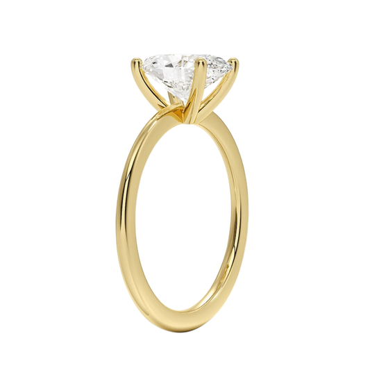 1 TO 5 CT Lab Grown Oval Cut Diamond Solitaire Ring in 10K/14K/18K Gold | Pooja Diamonds| IGI Certified Lab Diamond