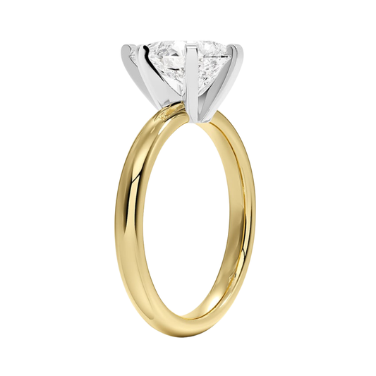1 TO 5 CT Lab Grown Pear Shape Diamond Solitaire Ring in 10K/14K/18K Gold | Classic Love Engagement Ring – Pooja Diamond | IGI Certified Lab Diamond
