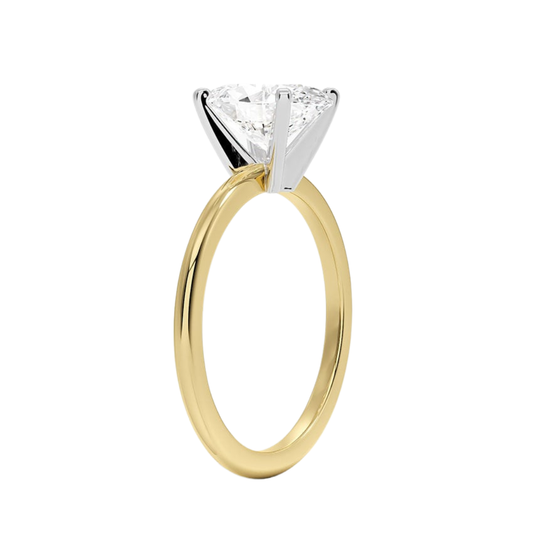 1 TO 5 CT Lab Grown Oval Cut Diamond Solitaire Ring in 10K/14K/18K Gold | Elegant Four-Prong Setting | IGI Certified Lab Diamond