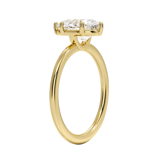 1 TO 5 CT Lab Grown Pear Cut Solitaire Diamond Ring in 10K/14K/18K Gold – Classic Basket Setting | Pooja Diamond | IGI Certified Lab Diamond